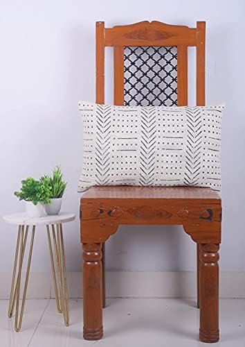 Trade Star Decorative 14x22 Cusions Cover 100% Cotton Throw Lumbar Cushion Cover Ivory Bed Pillow Cover Handloom Luxurious Home Decor Large Cushion Case (Ivory Snow) - Image 5
