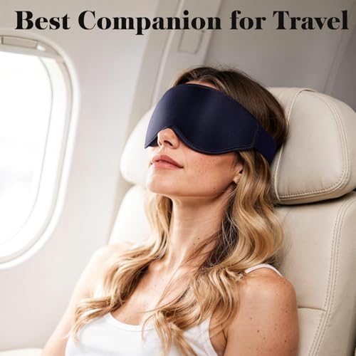 Fygrip 3D Eye Mask Sleep Mask for Men & Women, Blue - Image 7