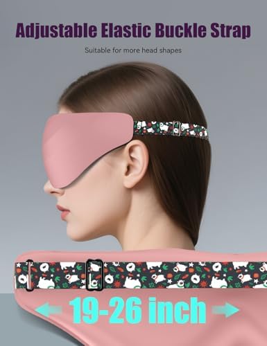Sleep Mask for Side Sleeper Women Men, EVA BELLE Eye Mask for Sleeping Light Blocking, 3D Sleeping Mask Blackout, Soft Breathable Eye Shade Cover with Adjustable Elastic Strap for Travel Home Nap Rest - Image 6