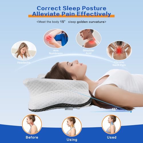 Pain Relief Cervical Pillow for Neck Support,Adjustable Ergonomic Pillow - Image 3