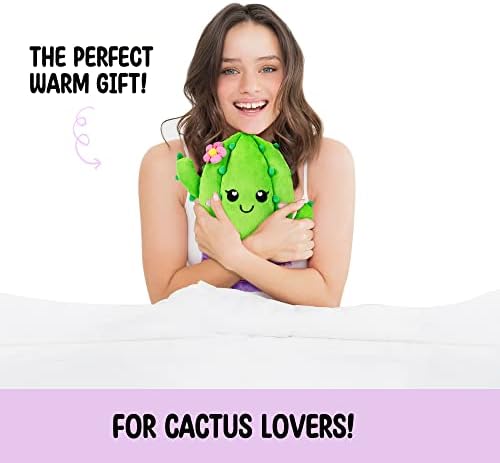 Cactus Microwavable Unscented Heating Pad for Women and Kids- Cute Soft Cozy Pillow Plush Heatable Warm Stuffed Animals - Kawaii Hot and Cold Plushie Food Toy - Cactus Gifts for Girls and Boys - Image 2