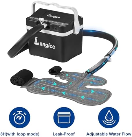Longice Ice Therapy Machine for Shoulder,Cold Therapy Unit with Programmable Timer,Cold Therapy System with Shoulder Ice Pack,Ice Therapy Machine for Shoulder After Surgery (Black) - Image 4