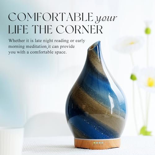 Porseme Essential Oil Diffuser 280ml Handmade Glass Diffuser 7H Runtime - Image 4