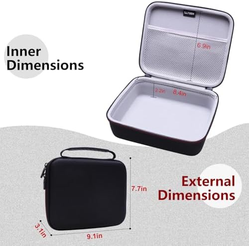 LTGEM Massage Case Compatible with TheraGun Relief Handheld Percussion Massage Gun/Neck/Back/Leg/Shoulder Massage Gun - Travel Protective Carrying Storage Bag, Black + Gray(Case Only) - Image 4