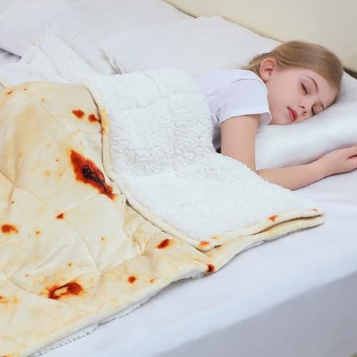 Aemicion Burrito Weighted Blanket for Adults Kids, 48"x 72"10lbs Twin Size Weighted Blanket,Machine Washable Cozy Fleece Sherpa Throw Blanket Weighted as Gifts for Women Men Kids by Aemicion