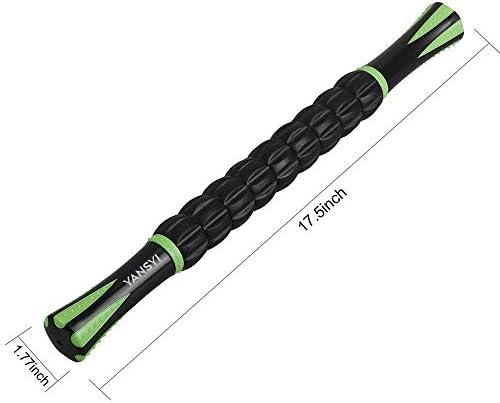 YANSYI Professional 9-Roller Deep Tissue Massage Stick - Portable Muscle Recovery Roller for Athletes, Relieves Post-Workout Soreness & Leg/Back Pain - Portable Physio Tool (Black) - Image 2