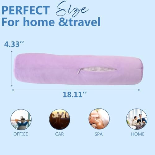 Neck Roll Pillow,Cervical Neck Pillow Bolster Pillow for Sleeping - Image 6