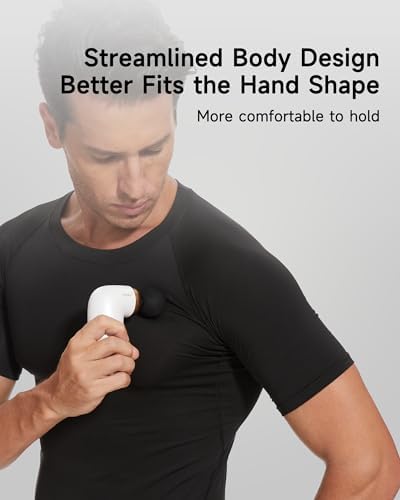 HEYCHY A1 Super Mini Massage Gun, Portable Deep Tissue Massager, White - Image 3