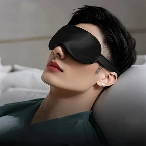 4 Pack Sleep Mask for Women & Men, 100% Blackout Silky Eye Cover, Zero Eye Pressure Soft Satin Blindfold with Elastic Adjustable Strap, Lightweight Night Eyes Shade for Travel Nap Side & Back Sleepers - Image 4