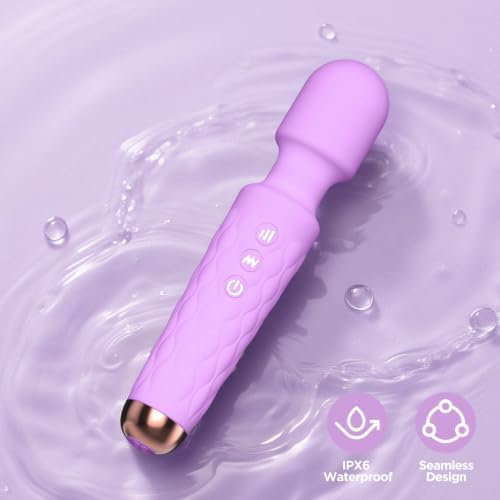 Personal Massager - 4H Max Runtime & Ultra-Quiet - Waterproof - 20 Modes 8 Speeds for Deep Tissue Back Massage, Post-Workout Recovery and Neck Muscle Relaxation(Purple) - Image 4