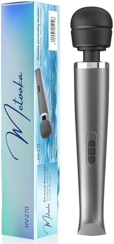Therapeutic Cordless Massager - Powerful Massage Tool Handheld 8 Speeds 20 Patterns - Rechargeable Hand Massagers for Sore Muscles - Hand Held Massage Tool for Neck & Back by Metooka