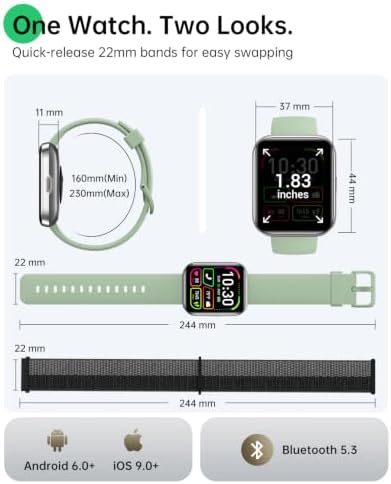 Smart Watches for Women, 1.83" HD Alexa Smart Watch for Android Phones & iPhones with Calls/Messages/Reminders, 3ATM 120+ Sport Modes Fitness Tracker Watch for Women with Heart Rate/Sleep/SpO2 Monitor - Image 7