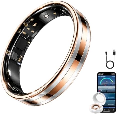 Slim Smart Ring for Women & Men, Ultra Thin Health Tracker Gold，12# by MaxKite