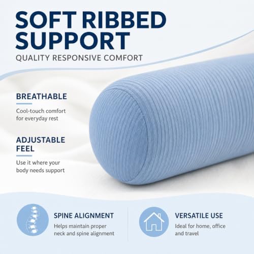 Neck Roll Pillow, Cervical Neck Pillow Bolster Pillow for Sleeping - Image 2