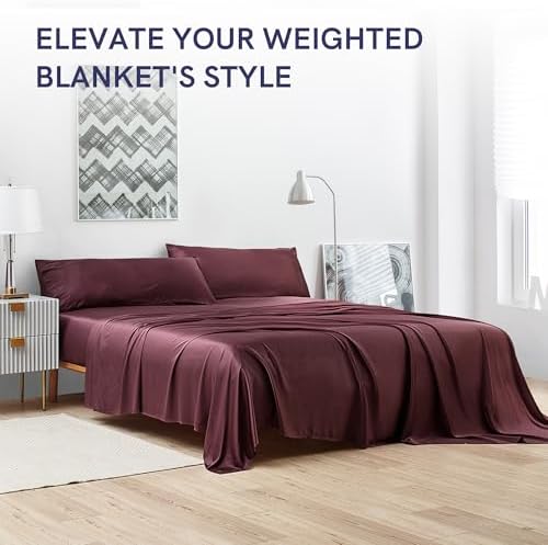YnM Exclusive Cooling Duvet Cover for Weighted Blankets with 16 Strings (Rose Purple, 48"x72") - Image 6