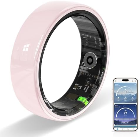 Ceramic Smart Ring for Women,Fitness Tracker with Sleep Monitor by Unknown