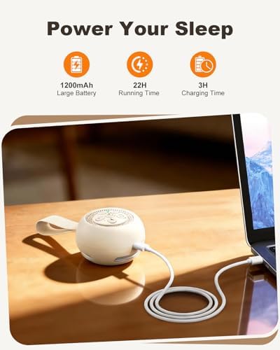 White Noise Sound Machine with Voice Recording, 16 Soothing Sounds Portable Noise Machine, Night Light, Timer, Rechargeable White Noise Machine for Sleeping Nursery Home Office Travel - Image 6