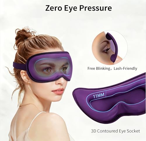 Sleep Mask for Side Sleeper Women Men,Blackout Eye Masks for Sleep - Image 4