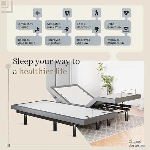 Sven & Son Classic Adjustable Bed Base, Head and Foot Lift, Massage, Under-Bed Lights, USB, Memory, Zero Gravity Smart Frame - Split California King - Image 3