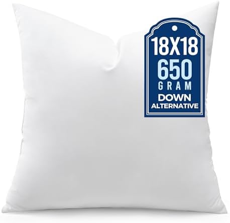 puredown® 18x18 Pillow Insert, Plush Down Alternative Filling, Set of 1 by Puredown