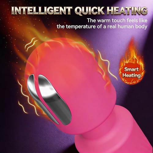 2026 Upgraded Wireless Heating Muscle Massager, 20 Vibration Modes 8 Speed Quiet Portable Full Body Relaxer for Neck Back Leg Arm (Rose red) - Image 5
