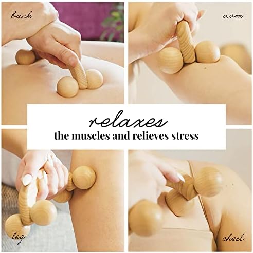 tuuli Accessories – Back Massager with Smooth Ball Rollers, Multi-Functional Back Roller, Neck Massager, Eases Muscle Tension and Supports Skin Health, Muscle Roller 7 x 3 inches - Image 5