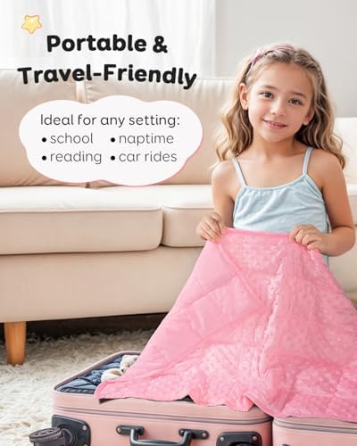 Kivik Weighted Lap Pad, Minky Dots Small Weighted Blanket, 20"x30" 2lbs - Image 7