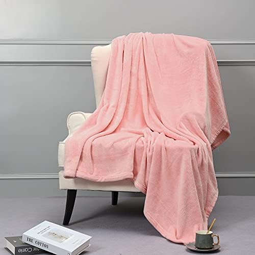 NANPIPER Fleece Blankets, Super Soft Flannel Fuzzy Blanket for Bed Couch, Luxury Cozy Plush Microfiber Blanket-Twin Size,Pink - Image 4