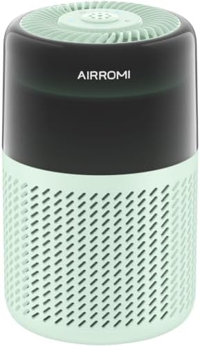 AIRROMI HEPA Air Purifier for Bedroom&Home,Pet Air Purifier for Home,Removes Pet Odor,Cat Litte Smell,Dust,Quiet Room Air Purifier with Scents,360°Air Cleaner,A2005 Fresh Turquoise by AIRROMI