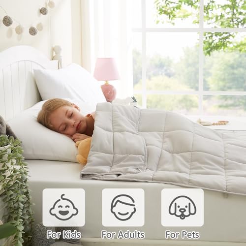L'AGRATY Weighted Blanket - 36"x48" 3lbs Microfiber Material with Glass Beads Small Blanket for All-Season Summer Fall Winter Soft Thick - Image 5