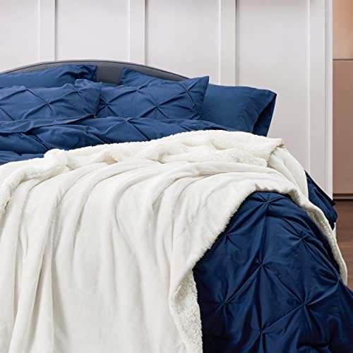 Bedsure GentleSoft Sherpa Fleece Twin Size Blanket for Couch, Non-Heated, Thick and Warm Throw for Women and Men, Soft Fuzzy Plush Twin Blanket for Winter, White, 60x80 Inches - Image 4