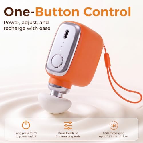 Mini Massage Gun, Pocket Percussion Massager with 3 Speeds - Image 4