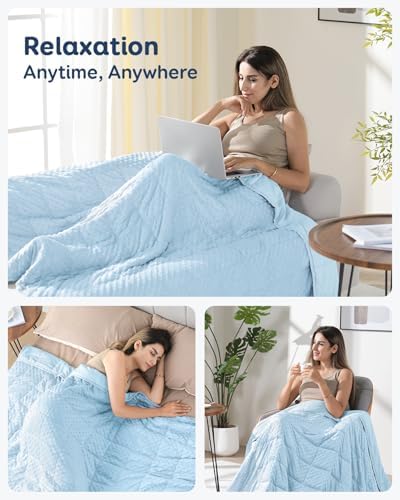 Kivik 20lbs Weighted Blanket for Adults, 60"x80" Queen Size Heavy Blankets - Image 5