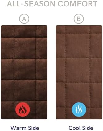 YnM Velvet Weighted Blanket, Ultra-Soft Heavy Bed Blankets, Heavy Weight Big Comforter, Oversized Bedspread & Home Decor Piece for All Season (Brown, 90"x104" 15lbs, King/Ca King) - Image 4