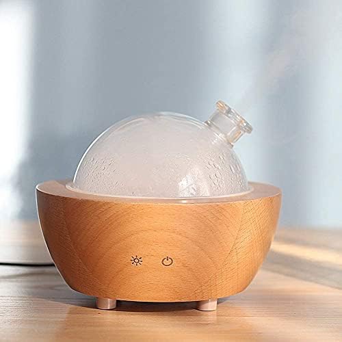 Glass Aromatherapy Essential Oil Diffuser, 200ml Natural Wood Base - Image 2