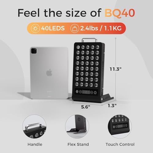 BestQool Red Light Therapy Panel, 660nm 850nm Red and NIR for Face, 50W - Image 6