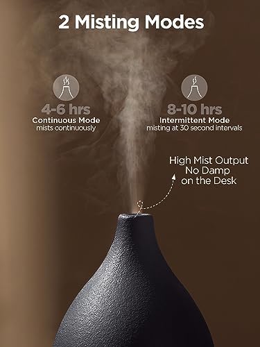 InnoGear 150ml Ceramic Essential Oil Diffuser, Diffusers for Home, Black - Image 5