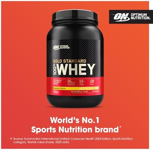 Optimum Nutrition Gold Standard 100% Whey Protein Powder, Banana Cream, 2 Pound (Packaging May Vary) (Pack of 6) - Image 4