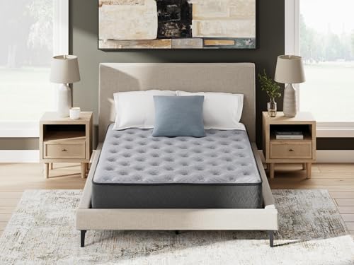 Signature Design by Ashley Comfort Plus 10 Inch Medium Stain Resistant Gel Memory Foam Hybrid Mattress with Edge Support for Cool Sleep and Pressure Relief, King, Fiberglass-Free, Mattress In A Box by Unknown