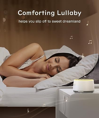 Dreamegg D1 Sound Machine Baby - White Noise Machine for Baby with Night Light, 24 High Fidelity Sounds, Timer & Memory Feature, Noise Machine with Nursery Lamps for Adults, Home, Office (White) - Image 6