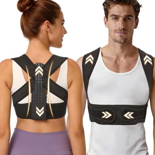 WNIEYO Posture Corrector for Women and Men Back Brace for Women Back Straightener for Effective Lower Back Pain Relief, Scoliosis, and Better Posture Support(black L) by WNIEYO