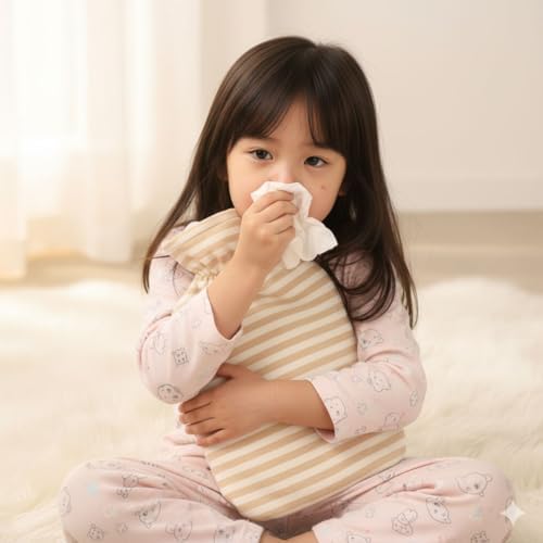 Fashy Hot Water Bottle with Ivory Soft Cotton Cover (67oz / 2L) – Made in Germany - Image 5