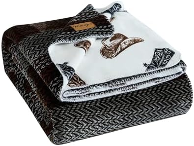 Wrangler - Twin Size Blanket, Super Soft & Reversible Plush Fleece Bedding, Throw Blanket for Couch or Bed (Nash Stripe Brown) - Image 3