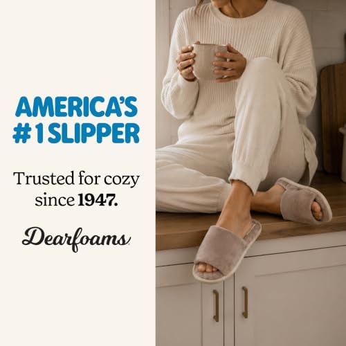 Dearfoams womens Slipper Memory Foam Summer House Shoe Beatrice Terry Slide - Image 3