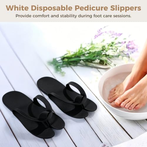 Disposable Pedicure Flip Flops Slippers Bulk,White EVA Flip-Flops Kit,SPA Pedicure Slippers for Adult,Lightweight and Easy to Wear,Ideal for Nail Salons,Hotels,Travel,Home,Party - Image 3