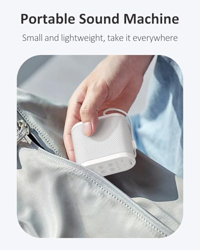 Portable Travel Sound Machine White Noise Machine for Sleeping : Super Long-Lasting & Rechargeable Battery, Headphone Jack, 21 Sounds, Noise Canceling for Office Privacy, Home, Adults, Baby, Gift - Image 2
