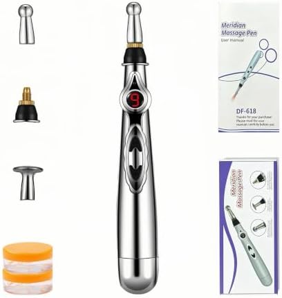 3-in-1 Acupuncture Pen Meridian Massage Acupressure Pen 9-Level Adjustable by UYGHHK