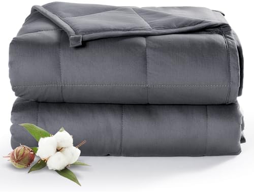 Sivio Cotton Weighted Blanket for Adults, Twin Size 48"x72" 12 lbs by Sivio
