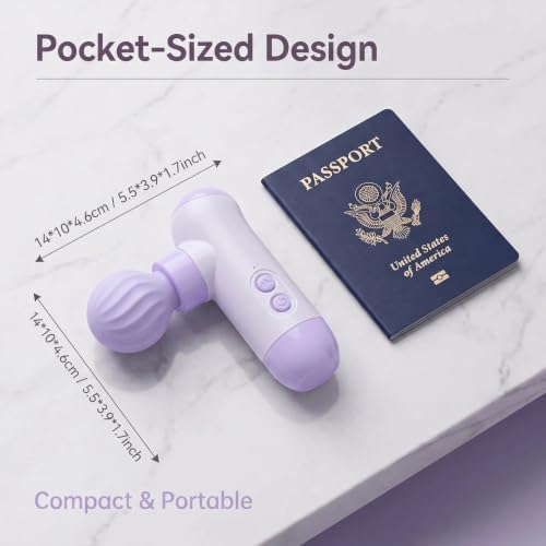 Mini Massage Gun, Silent Brushless Motor Ultra-Quiet Pocket Sized Percussion Muscle Massager, Powerful Rechargeable Fascial Gun for Athletes Back Pain Relief, Ideal for Home Office Travel - Image 5