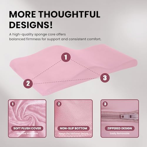 Lash Bed Foam Topper, Massage Table High-Density Foam Mattress Topper, Ergonomic Curved Lash Bed Cushion for Beauty Salon - Image 5